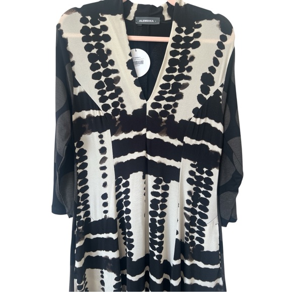 Alembika Chicha Cocoon Dress Savanna NWT Size 1 (US 6–8) Abstract Print Midi - Picture 6 of 13